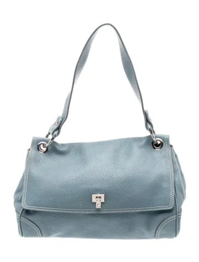 Pre-owned Lambertson Truex Leather Shoulder Bag In Blue