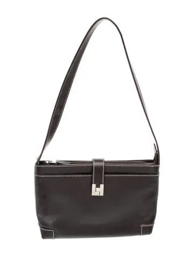 Pre-owned Lambertson Truex Leather Shoulder Bag In Gray