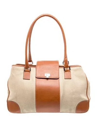 Pre-owned Lambertson Truex Leather Shoulder Bag In Neutral