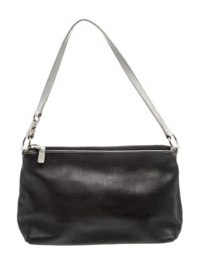 Pre-owned Lambertson Truex Leather Top Handle Bag In Black