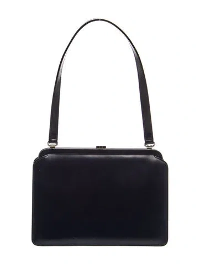 Pre-owned Lambertson Truex Leather Top Handle Bag In Blue