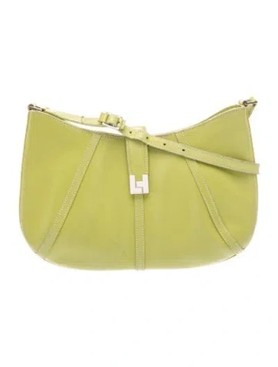 Pre-owned Lambertson Truex Leather Top Handle Bag In Green