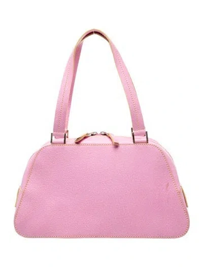 Pre-owned Lambertson Truex Leather Top Handle Bag In Pink