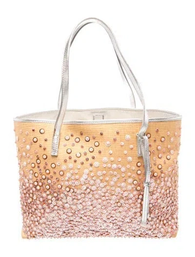 Pre-owned Lambertson Truex Sequins Tote In Neutral
