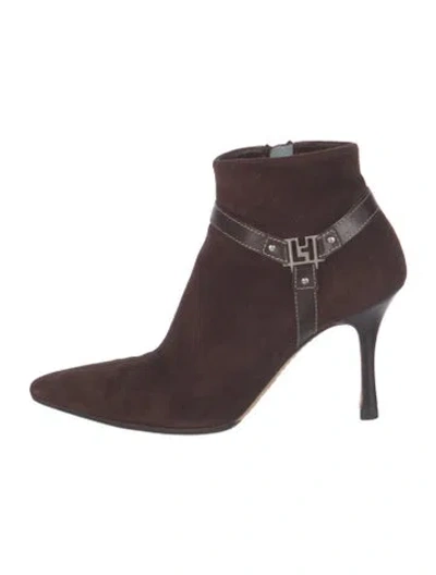 Pre-owned Lambertson Truex Suede Boots In Brown