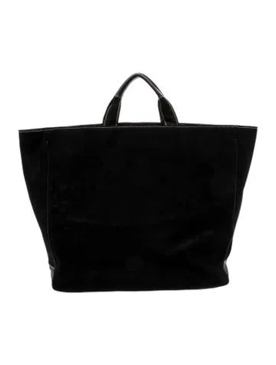 Pre-owned Lambertson Truex Suede Tote In Black