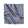 Lamberty Munich X Katchmagic London Women's Alpenglow Edelweiss Midi Silk Twill Metalic Blue In Blue