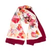 Lamberty Munich X Katchmagic London Women's Floral Dreamscape - Maxi Silk & Wool Scarf In Pink