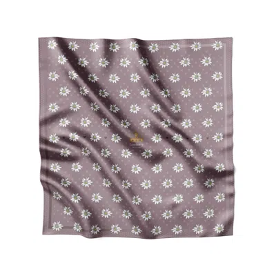 Lamberty Munich X Katchmagic London Women's Purple Alpenglow Edelweiss Midi Silk Twill Pastel