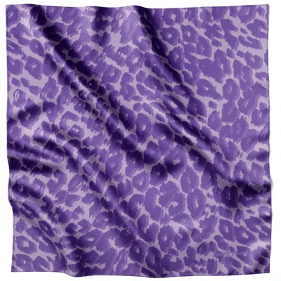 Lamberty Munich X Katchmagic London Women's Purple Smooth Cheetah - Midi Silk Twill Lilac