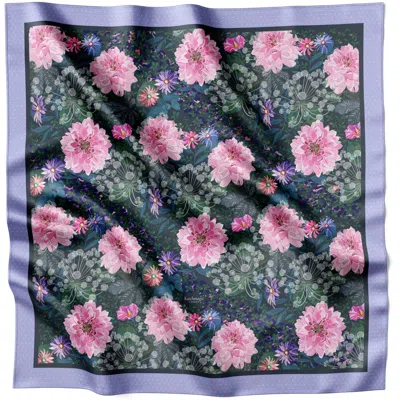 Lamberty Munich X Katchmagic London Women's Regents Park London Classic Silk Scarf In Purple