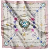Lamberty Munich X Katchmagic London Women's The Mystical Edelweiss Silk Scarf - Neutrals In White