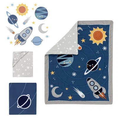 Lambs & Ivy 4 - Piece Crib Bedding Set In Blue