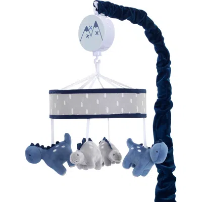Lambs & Ivy Baby Dino Dinosaur Musical Baby Crib Mobile Soother Toy In Blue