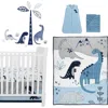 Lambs & Ivy Baby Dino Dinosaur Nursery 6-piece Crib Bedding Set In Blue