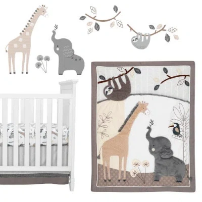 Lambs & Ivy Baby Jungle Animals 4-piece Crib Bedding Set In Multi