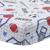 Lambs & Ivy Baby Sports 100% Cotton Fitted Crib Sheet In Multi