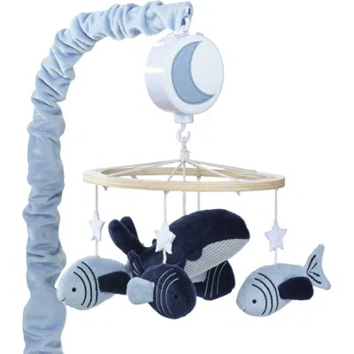 Lambs & Ivy Kids'  Bubbles & Squirt Whale/fish Musical Baby Crib Mobile Soother Toy In Blue