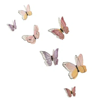 Lambs & Ivy Butterfly Dreams 3-dimensional Wings Colorful Wall Decals/stickers In Multi