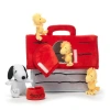 Lambs & Ivy Classic Snoopy Interactive Plush Doghouse With 5 Stuffed Animal Toys In Red