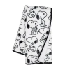 Lambs & Ivy Classic Snoopy Minky And Faux Shearling Baby Blanket In White