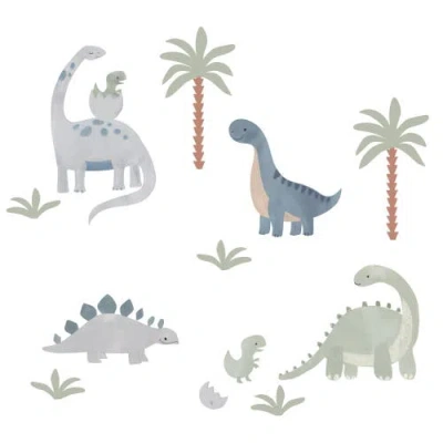 Lambs & Ivy Dino-might Watercolor Dinosaur Theme Wall Decals/stickers In Multi