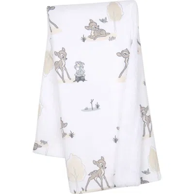 Lambs & Ivy Disney Baby Bambi & Thumper Minky/fleece Deer Baby Blanket In White