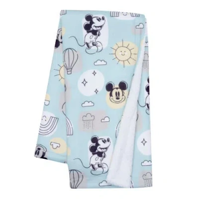 Lambs & Ivy Disney Baby Classic Mickey Mouse Soft Fleece Baby Blanket In Blue