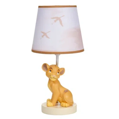 Lambs & Ivy Disney Baby Lion King Safari Custom Hand-painted Lamp With Shade In White