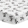 Lambs & Ivy Disney Baby Magical Mickey Mouse 100% Cotton Fitted Crib Sheet In White