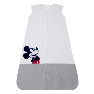 Lambs & Ivy Disney Baby Mickey Mouse Appliqued Cotton Wearable Blanket In White