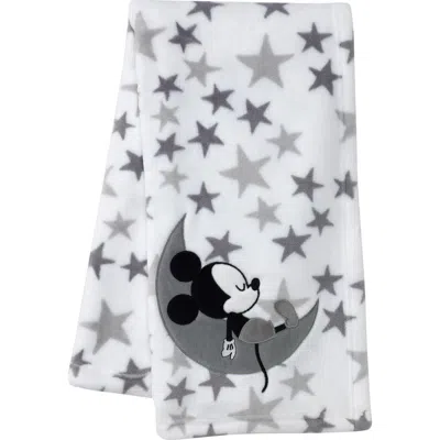 Lambs & Ivy Disney Baby Mickey Mouse Celestial Fleece Blanket In White