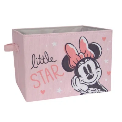 Lambs & Ivy Disney Baby Minnie Mouse Foldable Storage Basket/container/bin In Pink