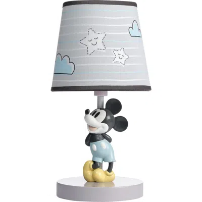 Lambs & Ivy Disney Baby Moonlight Mickey Mouse Lamp With Shade & Bulb In Gray