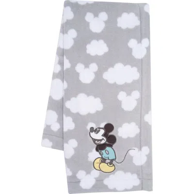 Lambs & Ivy Disney Baby Moonlight Mickey Mouse Soft Fleece Baby Blanket In Gray