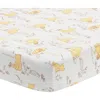 Lambs & Ivy Disney Baby Storytime Pooh 100% Cotton Fitted Crib Sheet In White