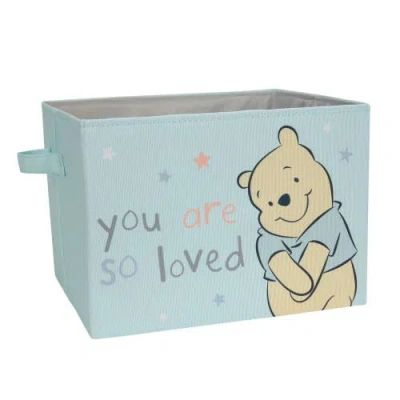 Lambs & Ivy Disney Baby Winnie The Pooh Foldable Storage Basket/container In Blue