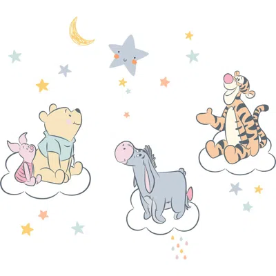 Lambs & Ivy Disney Baby Winnie The Pooh Hugs Piglet/eeyore/tigger Wall Decals In Multi