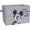 Lambs & Ivy Disney Mickey Mouse Foldable Storage Basket/container/bin In Gray