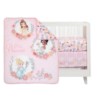 Lambs & Ivy Disney Princesses 3-piece Nursery Baby Crib Bedding Set In Pink