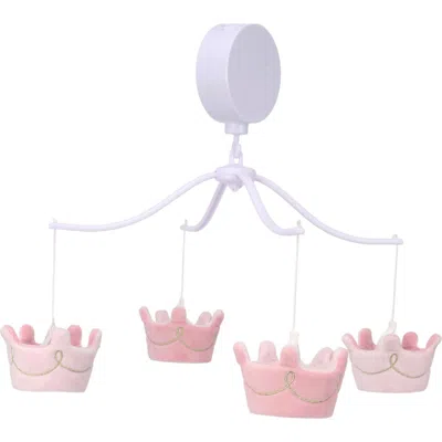 Lambs & Ivy Kids'  Disney Princesses Crown Musical Baby Crib Mobile Soother Toy In Pink