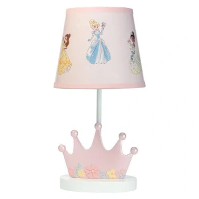 Lambs & Ivy Disney Princesses Crown Nursery Lamp With Shade & Bulb In Pink