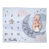 Lambs & Ivy Goodnight Moon Milestone Photo Opportunity Soft Fleece Baby Blanket In Gray