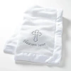 Lambs & Ivy Heaven Sent Baptism/christening Soft Fleece Baby Blanket In White