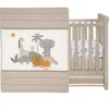 Lambs & Ivy Jungle Adventure Linen/cotton 3-piece Nursery Baby Crib Bedding Set In Neutral
