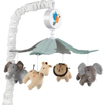 Lambs & Ivy Kids'  Jungle Friends Musical Baby Crib Mobile Animals Soother Toy In Green