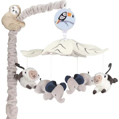 Lambs & Ivy Jungle Party Animals Musical Baby Crib Mobile Soother Toy In Multi