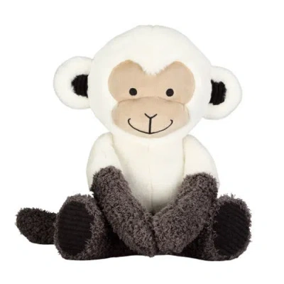 Lambs & Ivy Kids'  Jungle Party Plush Monkey Stuffed Animal Toy In White