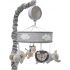 Lambs & Ivy Jungle Safari Elephant/lion/giraffe Musical Baby Crib Mobile Toy In Gray