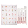 Lambs & Ivy Little Garden 3-piece Embroidered Floral Baby Crib Bedding Set In Multi